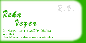 reka vezer business card